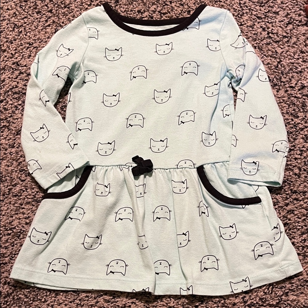 Cute Cat Print Dress